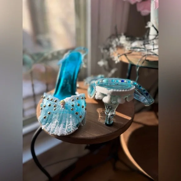 Custom, One~of~a~Kind, Handmade Princess Themed Slingback Sandal, Size 9/40 - Picture 14 of 17